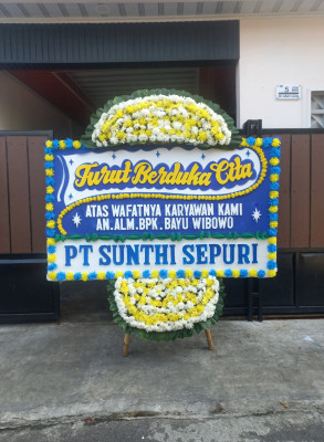 Papan Bunga Duka di Iring Mulyo